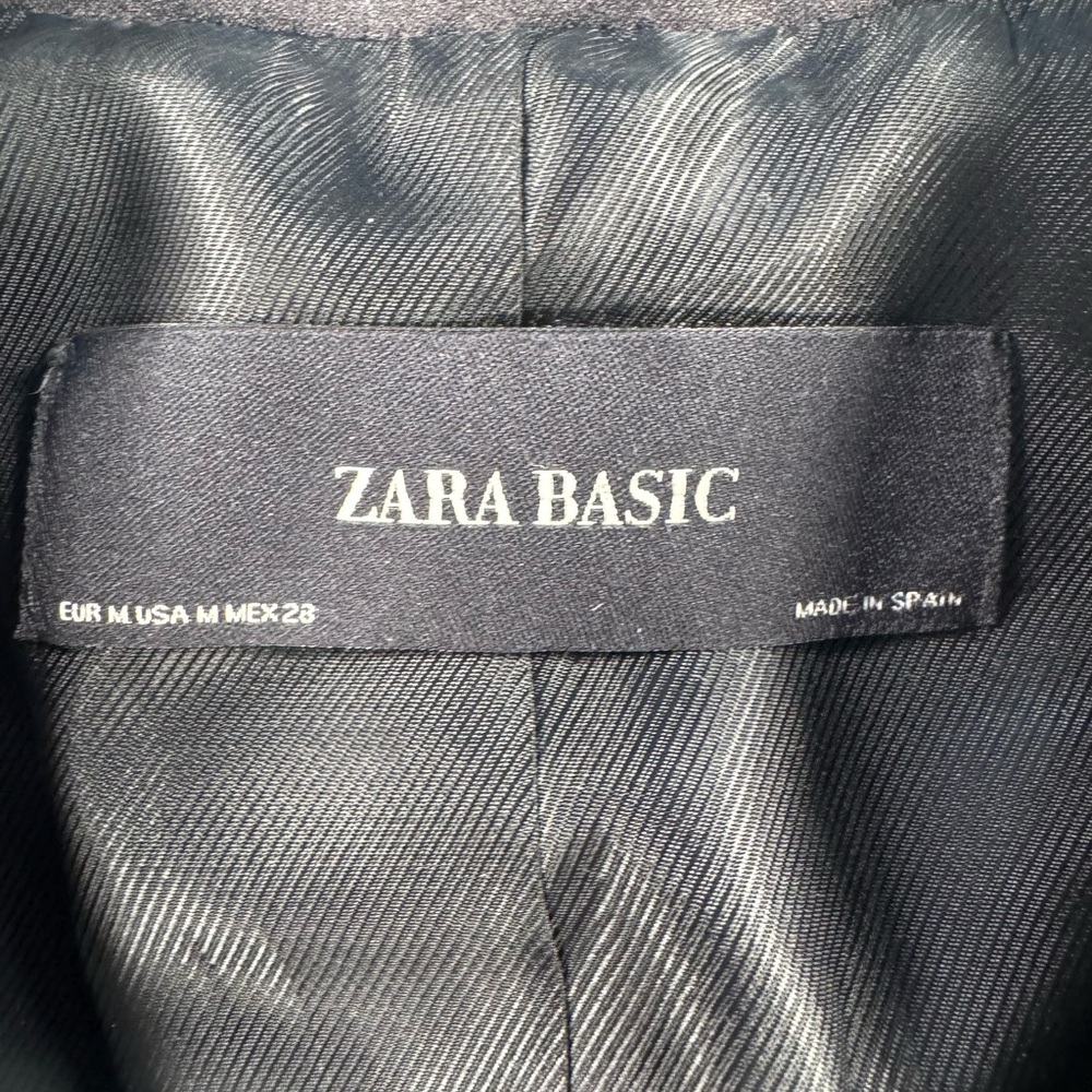 Zara Black Satin Floral Blazer with Pink & Cream Embroidery - Picture 2 of 5